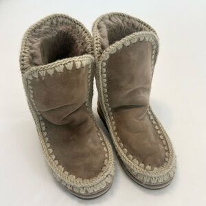 Mou shearling-lined suede eskimo boots